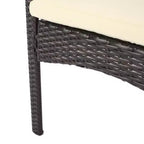 Christopher Knight Home Harlowe Set da Pranzo da Esterno a 7 Pezzi in Vimini con Cuscini