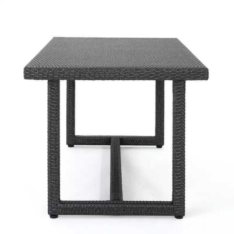 Christopher Knight Home Harlowe Set da Pranzo da Esterno a 7 Pezzi in Vimini con Cuscini