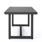 Christopher Knight Home Harlowe Set da Pranzo da Esterno a 7 Pezzi in Vimini con Cuscini