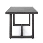 Christopher Knight Home Harlowe Set da Pranzo da Esterno a 7 Pezzi in Vimini con Cuscini