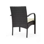 Christopher Knight Home Harlowe Set da Pranzo da Esterno a 7 Pezzi in Vimini con Cuscini