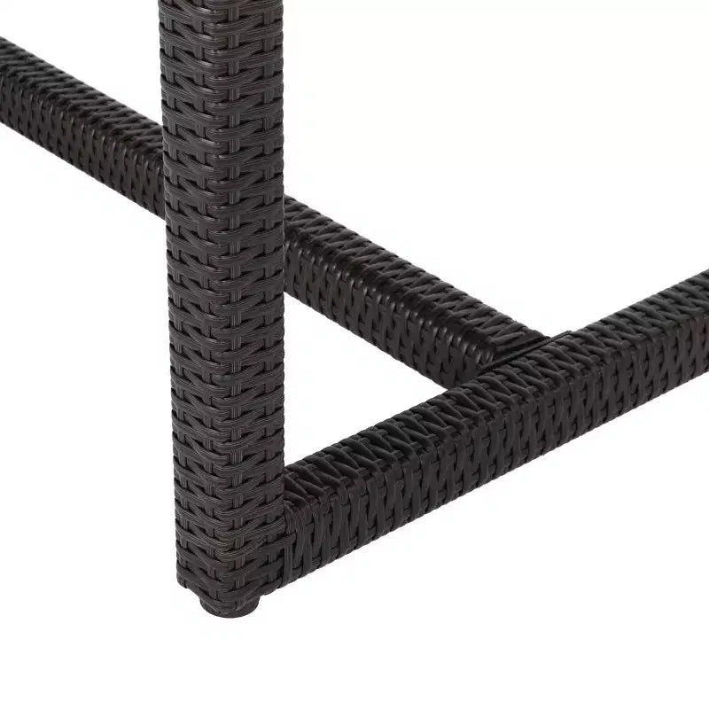 Christopher Knight Home Harlowe Set da Pranzo da Esterno a 7 Pezzi in Vimini con Cuscini