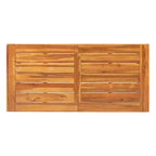 Ensemble de salle à manger GDFStudio Mahalo d'extérieur en osier et bois d'acacia 6 pièces avec banc