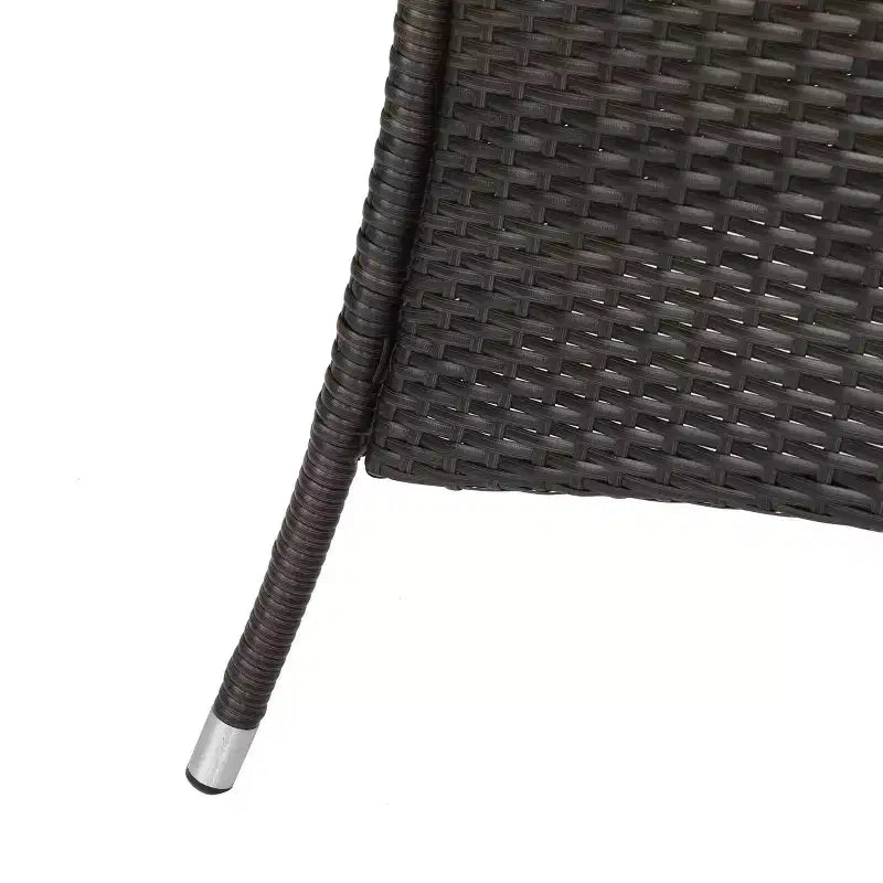 Set da pranzo da 7 pezzi da esterno GDFStudio Toledano in vimini e ferro con cuscino resistente all'acqua