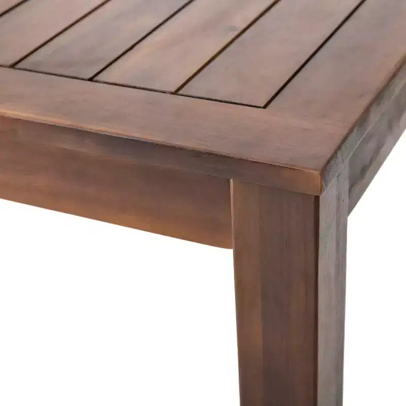 GDFStudio Paoha Set da pranzo da 7 pezzi in legno di acacia per esterni con design a doghe