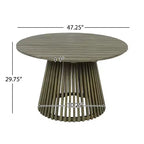 Christopher Knight Home Case, set da pranzo da esterni a 5 pezzi in legno di acacia con cuscini