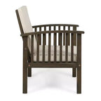 Christopher Knight Home Case, set da pranzo da esterni a 5 pezzi in legno di acacia con cuscini