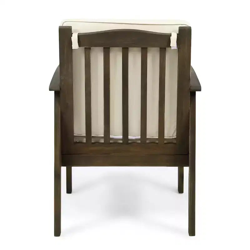 Christopher Knight Home Case, set da pranzo da esterni a 5 pezzi in legno di acacia con cuscini