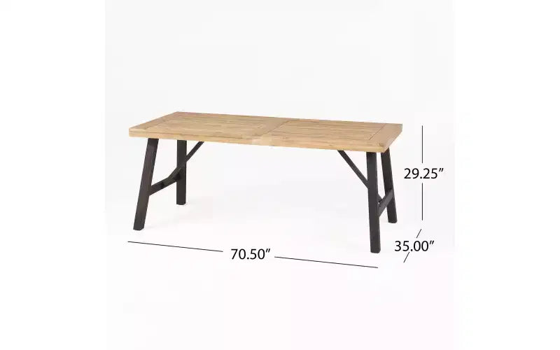 Christopher Knight Home Flora Ensemble de salle à manger d'extérieur 6 pièces en bois d'acacia et osier