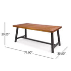 Ensemble de salle à manger d'extérieur 6 pièces Fletcher en bois d'acacia et osier par Christopher Knight Home