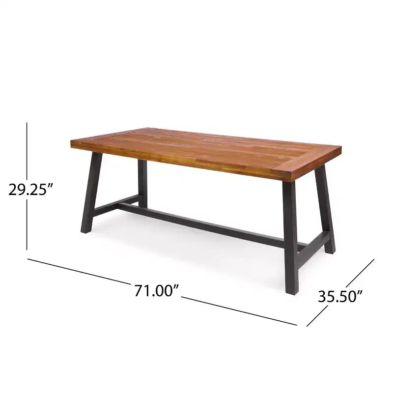 Ensemble de salle à manger d'extérieur 6 pièces Fletcher en bois d'acacia et osier par Christopher Knight Home