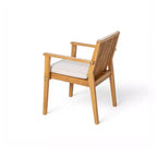 Ensemble de salle à manger d'extérieur en bois d'acacia Christopher Knight Home Caitlyn Rustic 7 pièces avec coussins