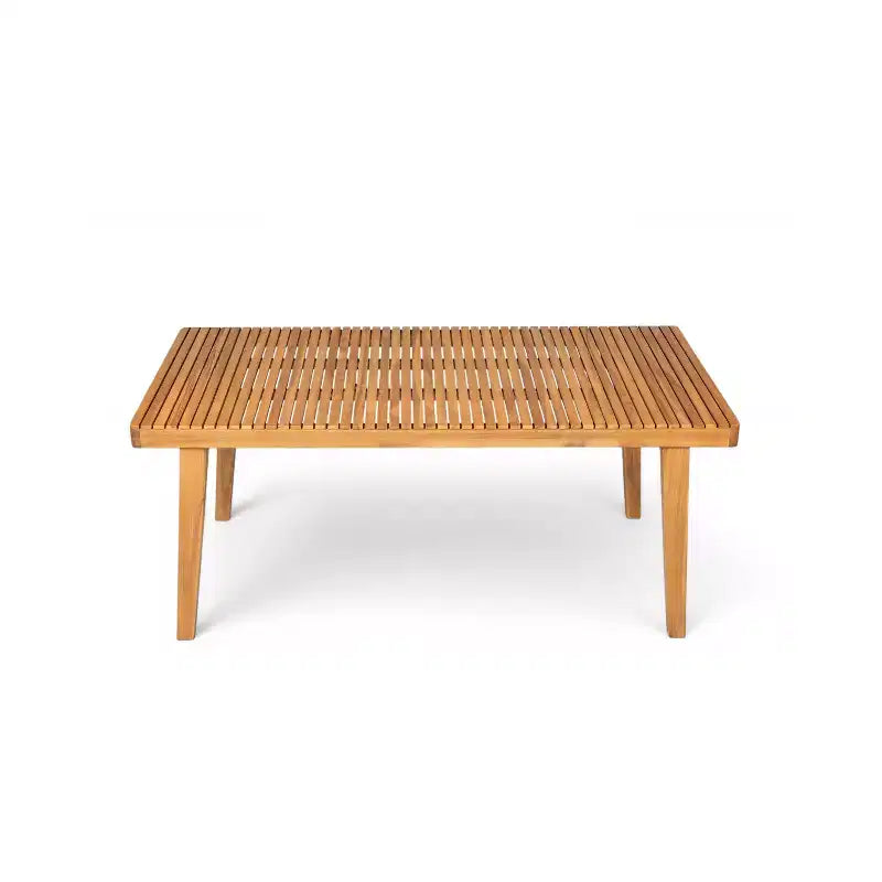Ensemble de salle à manger d'extérieur en bois d'acacia Christopher Knight Home Caitlyn Rustic 7 pièces avec coussins