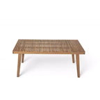 Ensemble de salle à manger d'extérieur en bois d'acacia Christopher Knight Home Caitlyn Rustic 7 pièces avec coussins