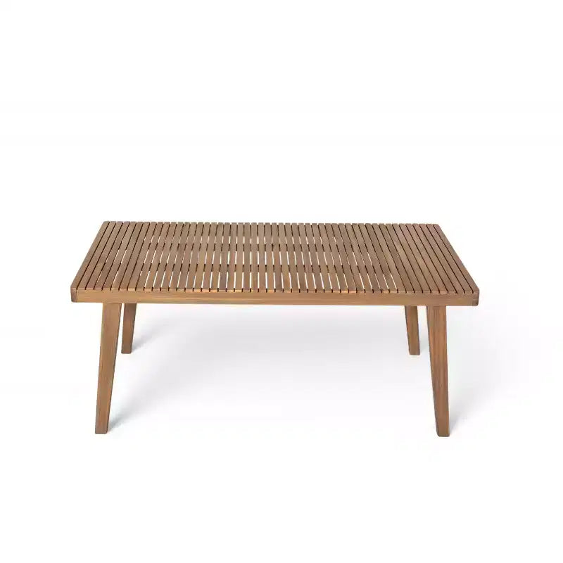 Ensemble de salle à manger d'extérieur en bois d'acacia Christopher Knight Home Caitlyn Rustic 7 pièces avec coussins