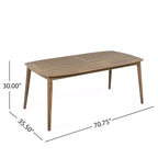 Christopher Knight Home Anivia - Set da pranzo rustico da 7 pezzi per patio, in legno di acacia, con cuscini