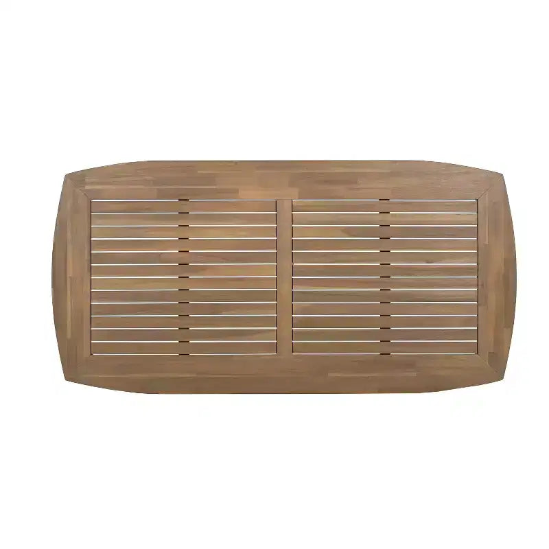 Christopher Knight Home Anivia - Set da pranzo rustico da 7 pezzi per patio, in legno di acacia, con cuscini
