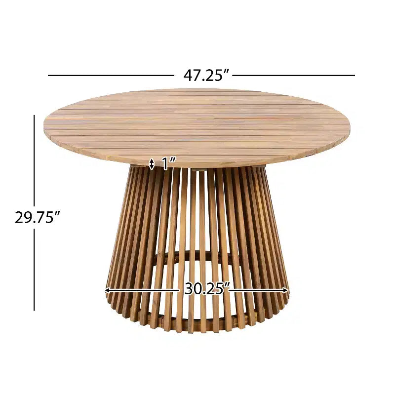 Christopher Knight Home Set da pranzo rustico da 5 pezzi in legno di acacia per patio