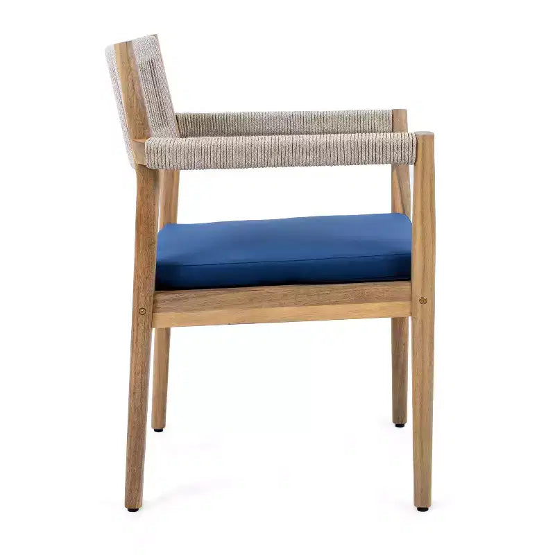 Christopher Knight Home Sivir Set da pranzo da esterno moderno costiero in legno di acacia, 5 pezzi con cuscini