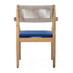 Christopher Knight Home Sivir Set da pranzo da esterno moderno costiero in legno di acacia, 5 pezzi con cuscini