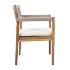 Christopher Knight Home Sivir Set da pranzo da esterno moderno costiero in legno di acacia, 5 pezzi con cuscini