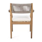 Christopher Knight Home Sivir Set da pranzo da esterno moderno costiero in legno di acacia, 5 pezzi con cuscini