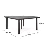 Set da pranzo quadrato Christopher Knight Home Aristo da esterno in vimini, 9 pezzi