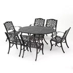 Christopher Knight Home Windley Set da Pranzo Espandibile da Esterno a 7 Pezzi in Alluminio