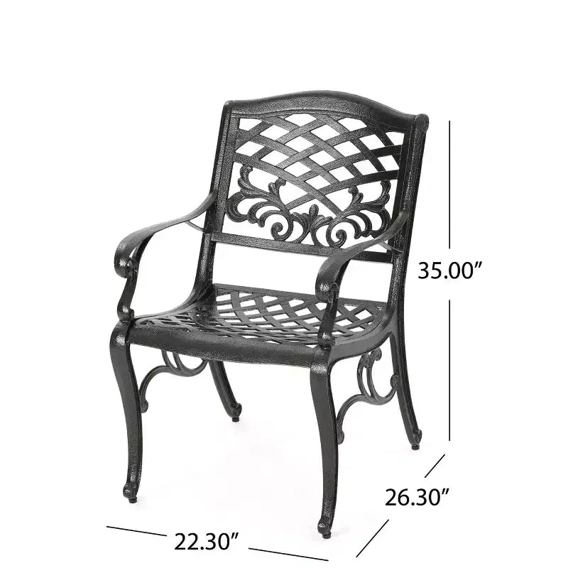 Christopher Knight Home Windley Set da Pranzo Espandibile da Esterno a 5 Pezzi in Alluminio