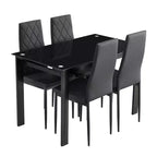 Set da pranzo MAYEERTY 7 pezzi - Tavolo rettangolare in legno e 6 sedie imbottite per riunioni di famiglia