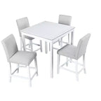 Set da pranzo MAYEERTY 7 pezzi - Tavolo rettangolare in legno e 6 sedie imbottite per riunioni di famiglia