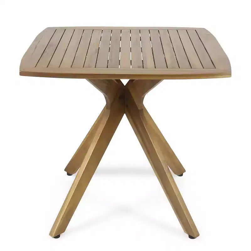 Christopher Knight Home Laura, set da pranzo a 5 pezzi in rattan e ferro con tavolo in legno di acacia con base a X