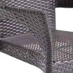 Christopher Knight Home Laura, set da pranzo a 5 pezzi in rattan e ferro con tavolo in legno di acacia con base a X