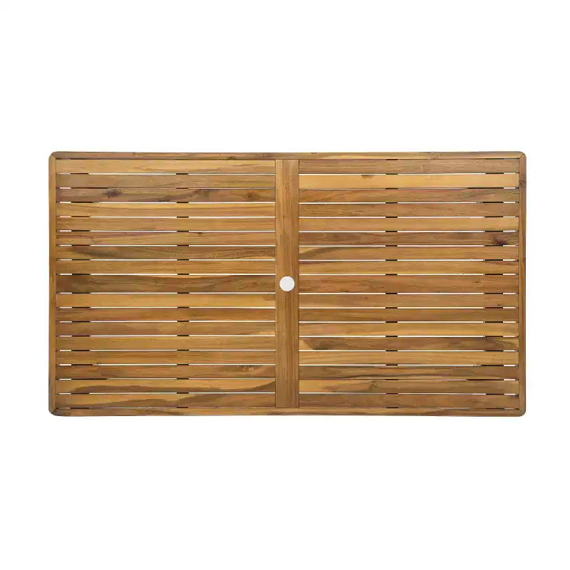Christopher Knight Home Kennen, set da pranzo da esterno in legno di acacia rustico, 7 pezzi, con cuscini