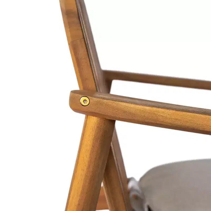 Christopher Knight Home Kennen, set da pranzo da esterno in legno di acacia rustico, 7 pezzi, con cuscini