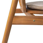 Christopher Knight Home Kennen, set da pranzo da esterno in legno di acacia rustico, 7 pezzi, con cuscini