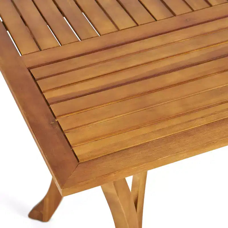 Set da pranzo da 7 pezzi Christopher Knight Home Caraga per esterni in legno di acacia e vimini con cuscini