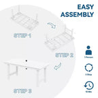 Hyleory Set da Pranzo per Esterni in HDPE Riciclato 4 Pezzi - Tavolo Rettangolare e Foro per Ombrellone, Panca da Pranzo per Esterni, 2 Poltrone da Esterni
