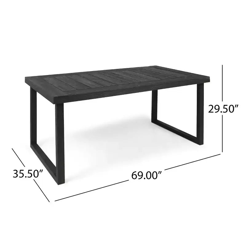 Christopher Knight Home Moralis Set da Pranzo da Esterno a 7 Pezzi in Legno di Acacia e Vimini con Cuscino