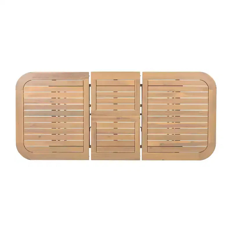 Christopher Knight Home Olcott - Set da pranzo da esterno a 5 pezzi in legno di acacia con tavolo allungabile e poltrone in corda intrecciata