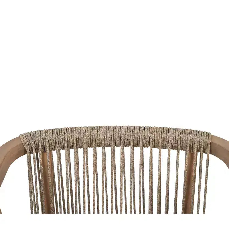 Christopher Knight Home Olcott Set da Pranzo da Esterno di 7 Pezzi in Legno di Acacia con Tavolo Allungabile e Sedie con Braccioli Intrecciati in Corda