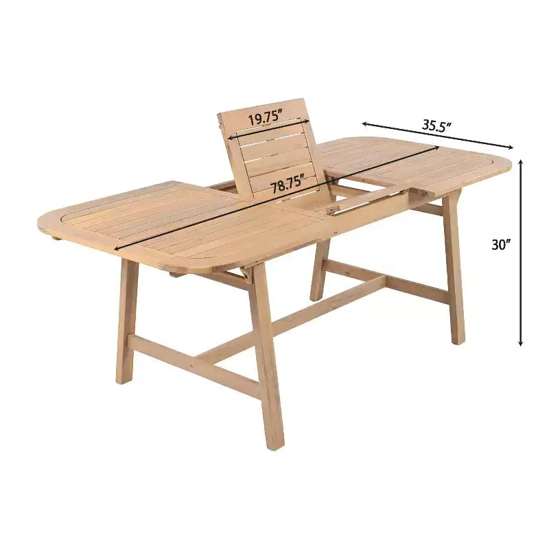 Christopher Knight Home Olcott Set da Pranzo da Esterno di 7 Pezzi in Legno di Acacia con Tavolo Allungabile e Sedie con Braccioli Intrecciati in Corda