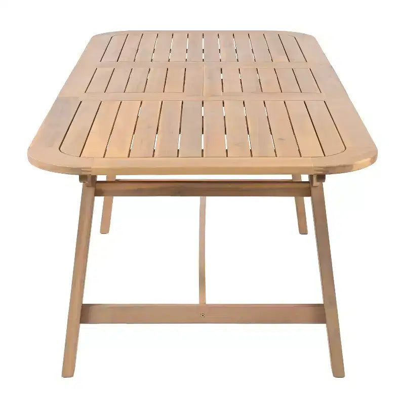 Christopher Knight Home Olcott Set da Pranzo da Esterno di 7 Pezzi in Legno di Acacia con Tavolo Allungabile e Sedie con Braccioli Intrecciati in Corda