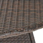 GDFStudio Carysfort Set da Pranzo da Esterno in Vimini a 5 Pezzi con Cuscino Idrorepellente