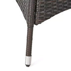 GDFStudio Carysfort Set da Pranzo da Esterno in Vimini a 5 Pezzi con Cuscino Idrorepellente