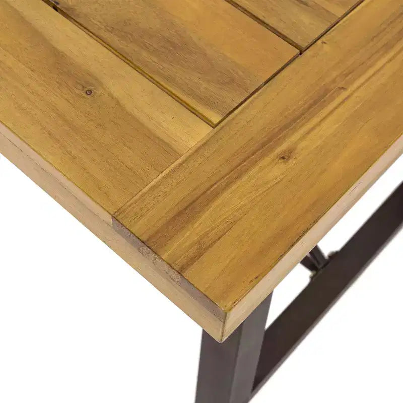 Ensemble de salle à manger GDFStudio Soltice 6 pièces en osier et bois d'acacia avec banc
