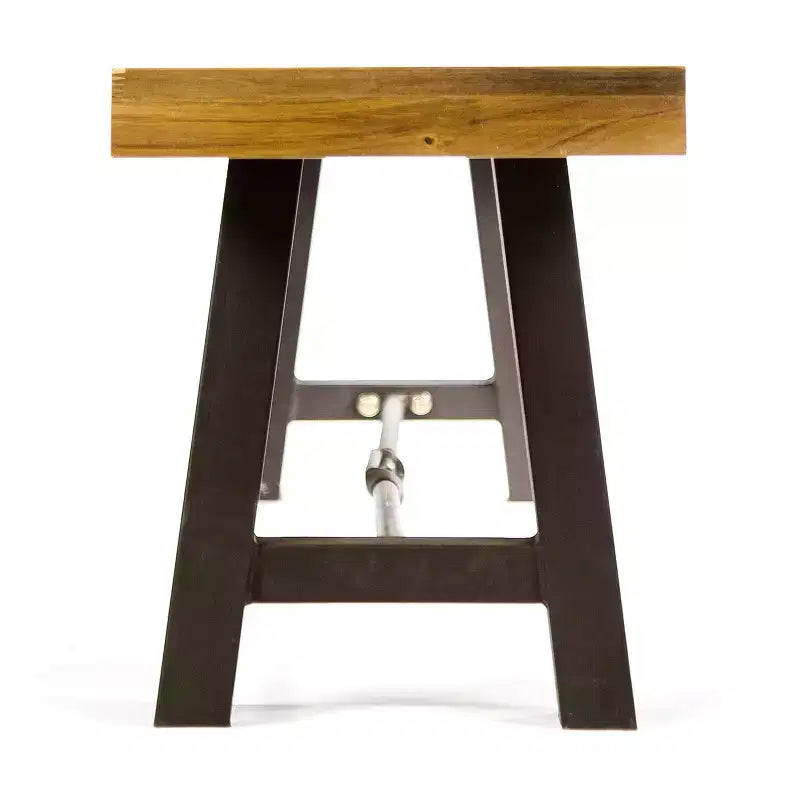 Ensemble de salle à manger GDFStudio Soltice 6 pièces en osier et bois d'acacia avec banc