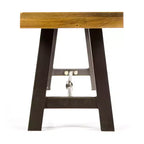 Ensemble de salle à manger GDFStudio Soltice 6 pièces en osier et bois d'acacia avec banc