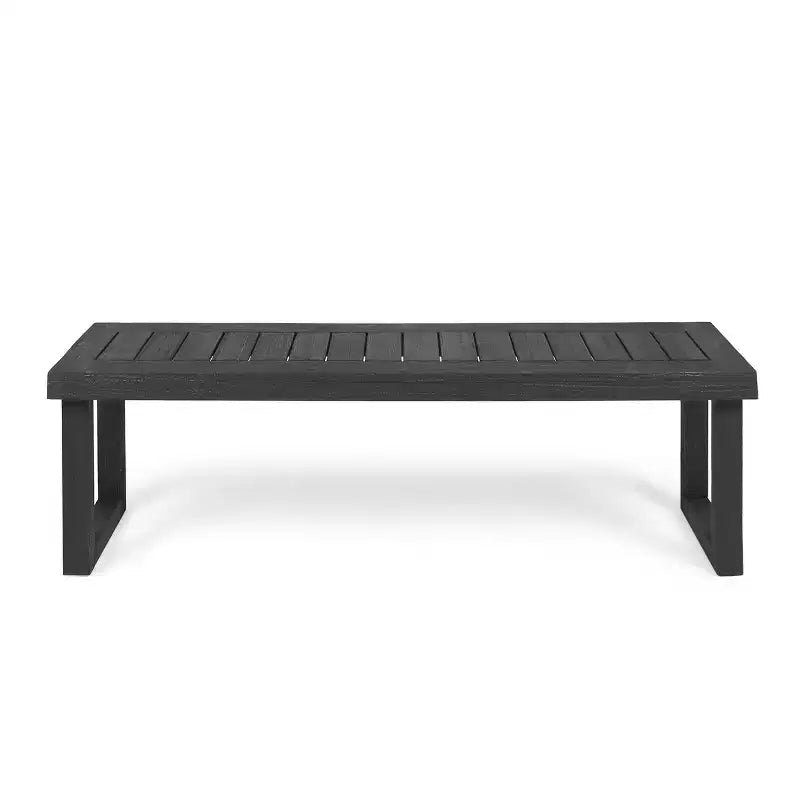 Christopher Knight Home Nelly Ensemble de salle à manger extérieur 6 pièces en bois d'acacia avec chaises et banc empilables en osier
