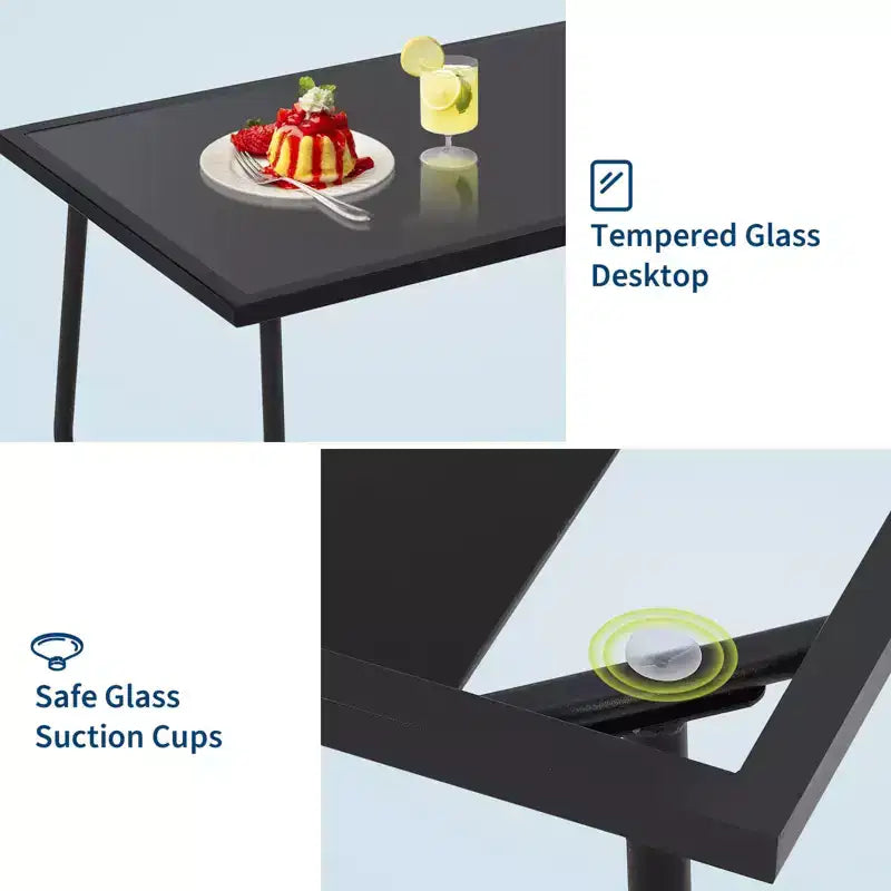 Set di mobili da conversazione per esterni da 4 pezzi, set di tavolo e sedie da esterno in Textilene resistente alle intemperie, mobili da patio piccoli per balcone e giardino